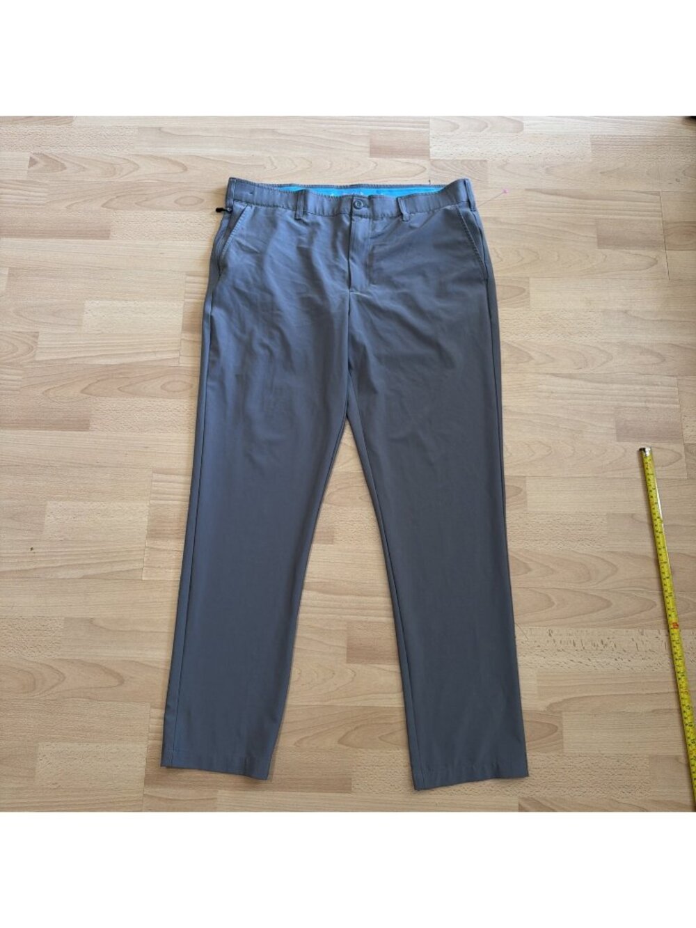 Birdie Bound Men's Golf Pants 38x32 Gray Stretch Performance Flat Front Active